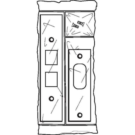 Don-Jo Blank Flush Bolt Reinforcement Filler Plate Kit FBRK3PC